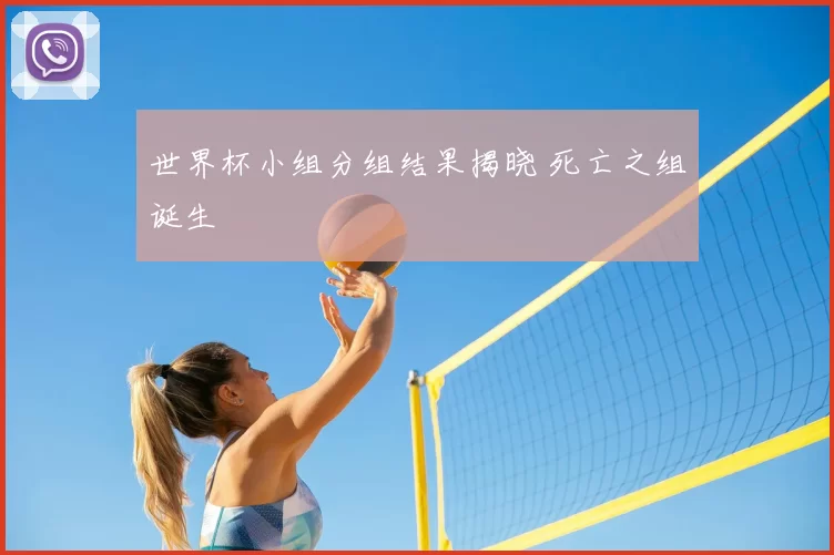 世界杯小组分组结果揭晓 死亡之组诞生