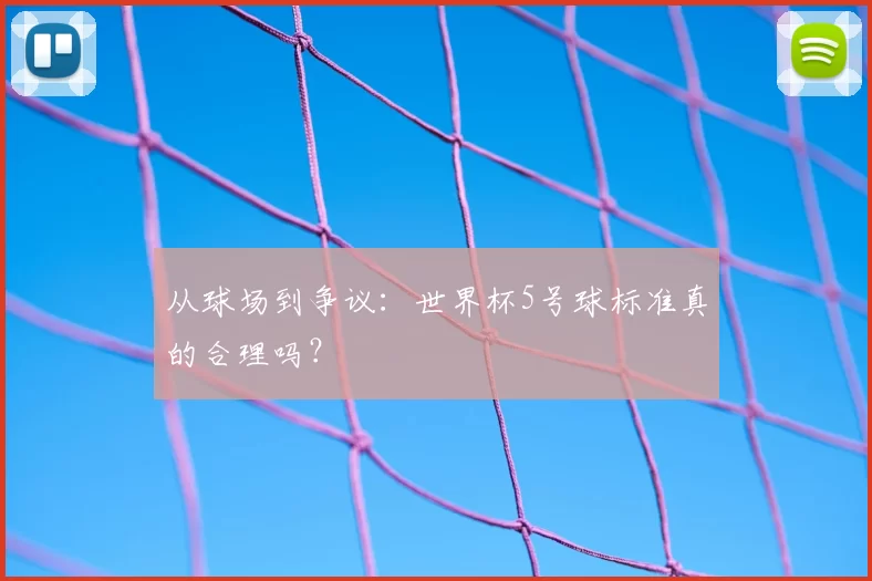 从球场到争议:世界杯5号球标准真的合理吗?